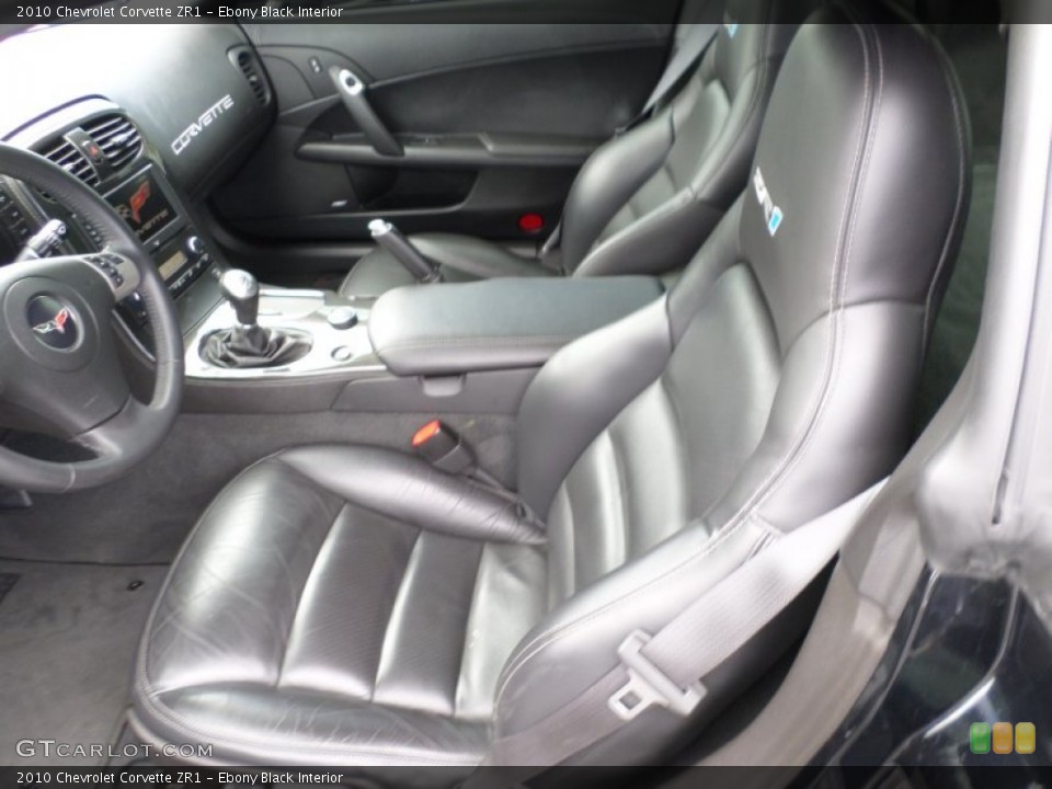 Ebony Black Interior Front Seat for the 2010 Chevrolet Corvette ZR1 #103523660