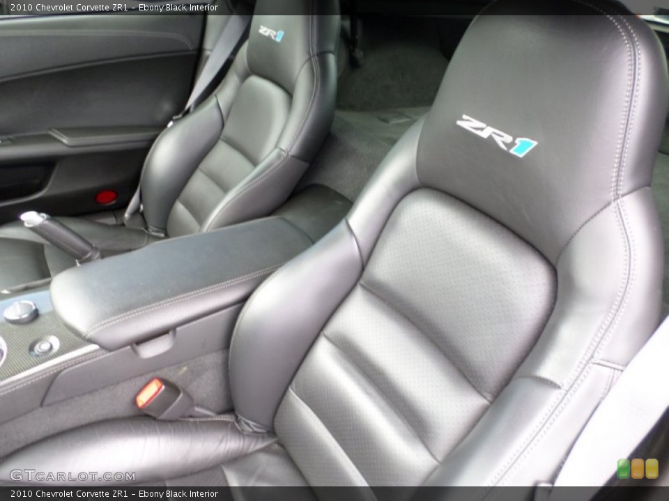 Ebony Black Interior Front Seat for the 2010 Chevrolet Corvette ZR1 #103523686
