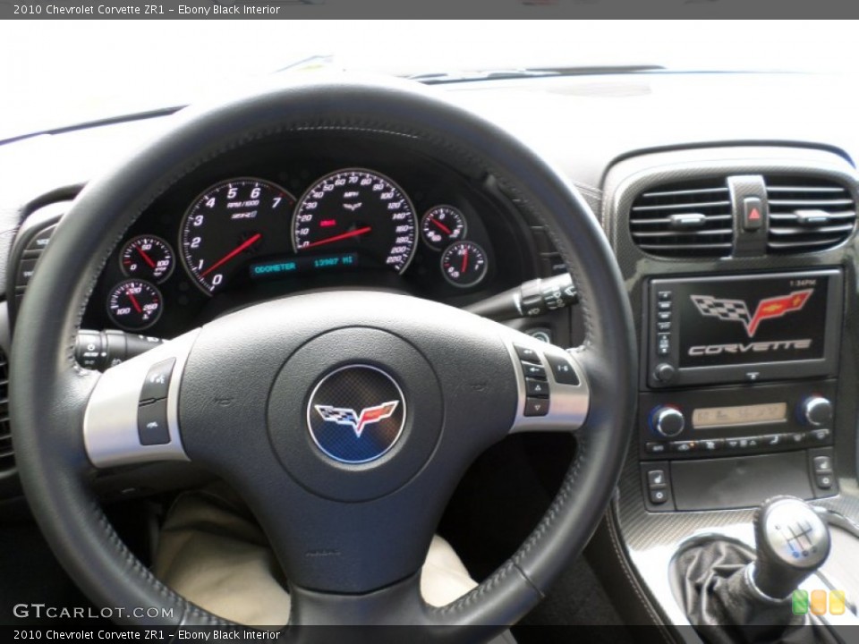 Ebony Black Interior Steering Wheel for the 2010 Chevrolet Corvette ZR1 #103523912