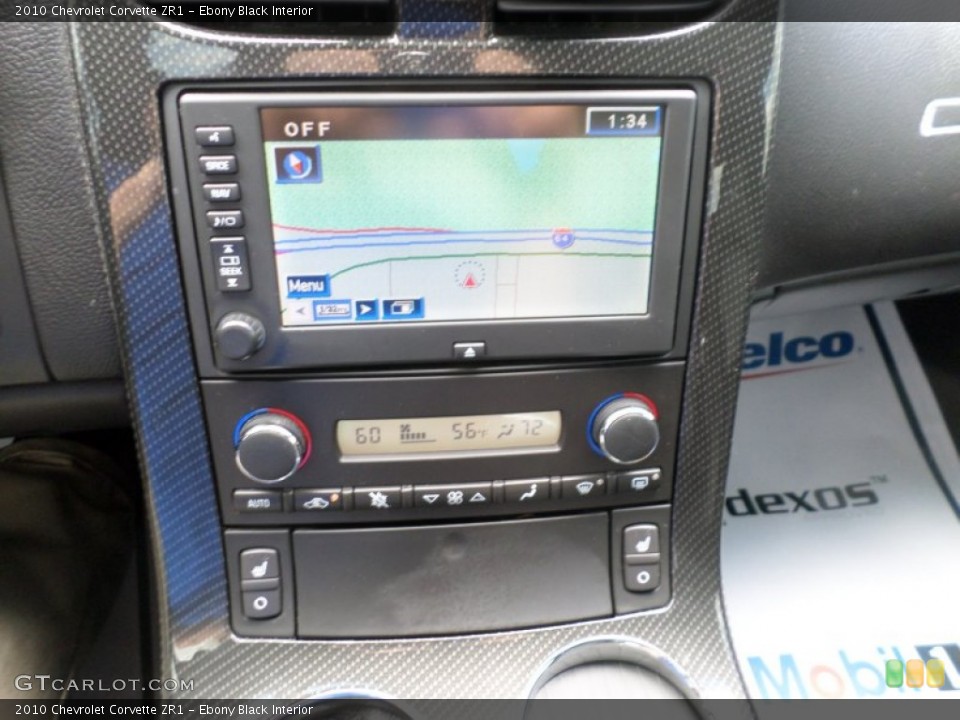 Ebony Black Interior Navigation for the 2010 Chevrolet Corvette ZR1 #103523933