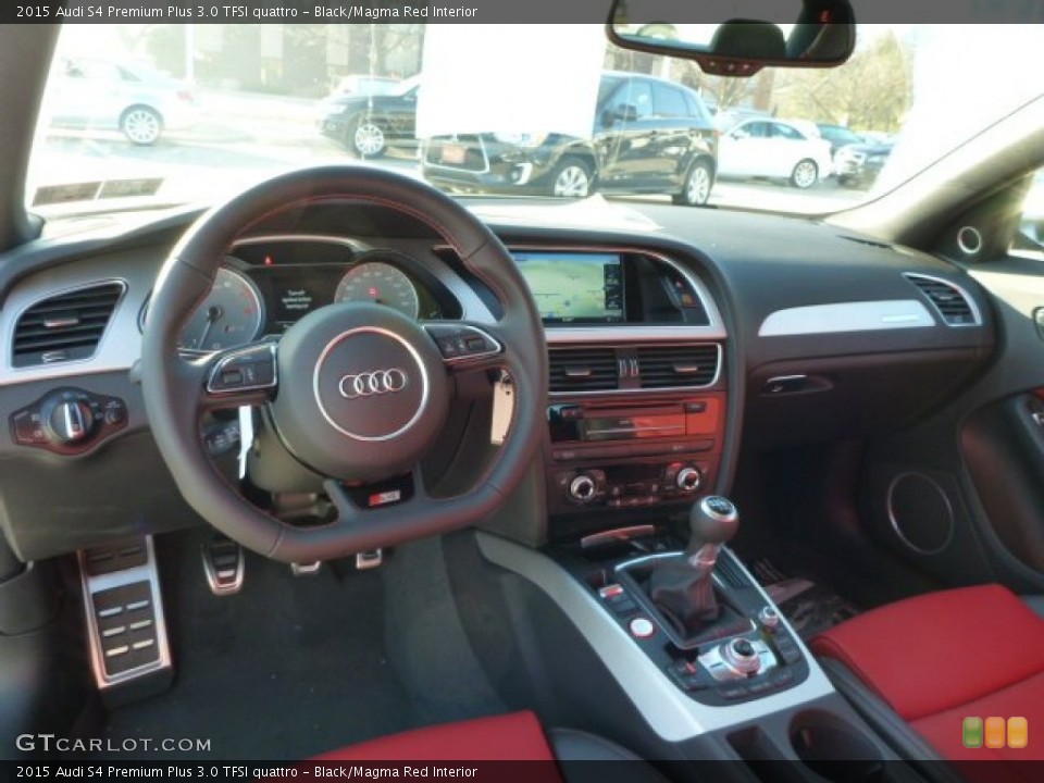 Black/Magma Red Interior Dashboard for the 2015 Audi S4 Premium Plus 3.0 TFSI quattro #103532453