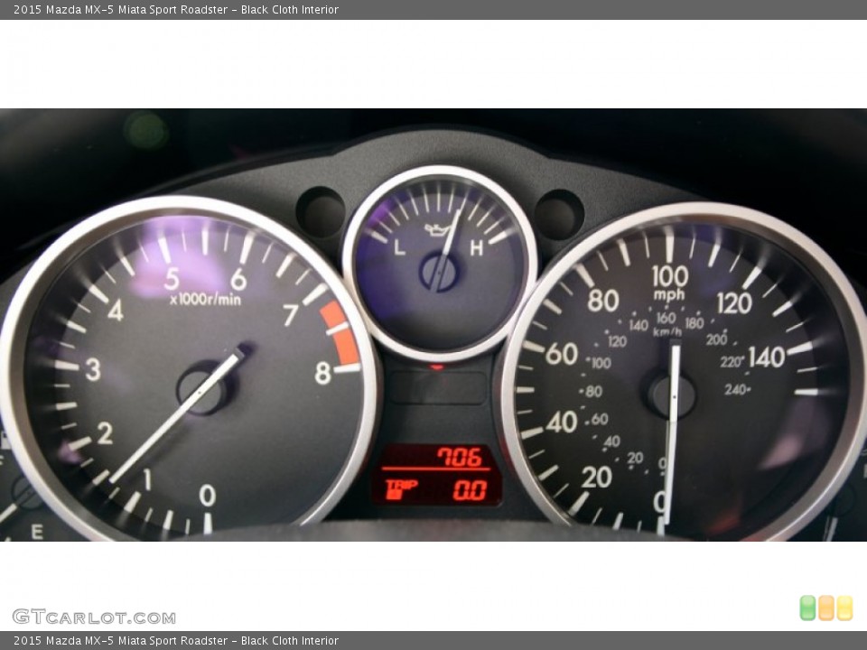 Black Cloth Interior Gauges for the 2015 Mazda MX-5 Miata Sport Roadster #103543916
