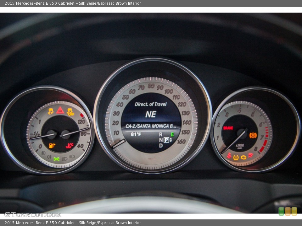 Silk Beige/Espresso Brown Interior Gauges for the 2015 Mercedes-Benz E 550 Cabriolet #103544717
