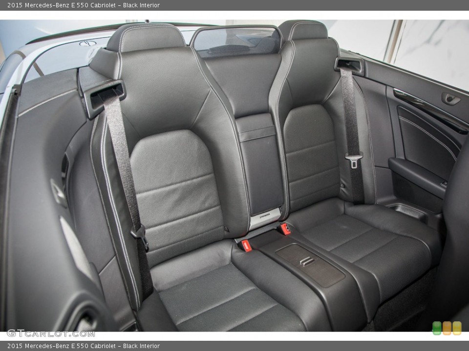 Black Interior Rear Seat for the 2015 Mercedes-Benz E 550 Cabriolet #103544870