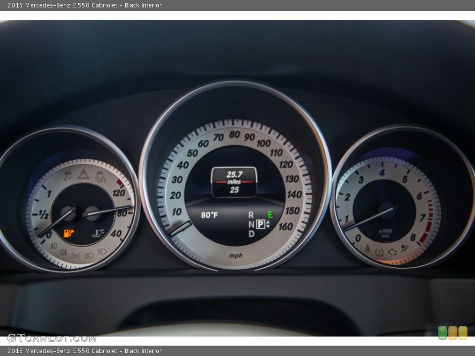 Black Interior Gauges for the 2015 Mercedes-Benz E 550 Cabriolet #103545011