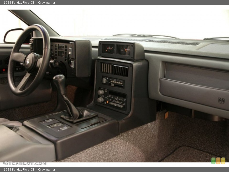 Gray Interior Dashboard For The 1988 Pontiac Fiero Gt