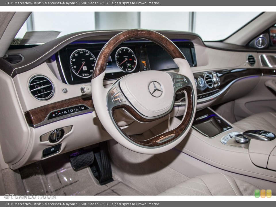 Silk Beige/Espresso Brown Interior Photo for the 2016 Mercedes-Benz S Mercedes-Maybach S600 Sedan #103555905