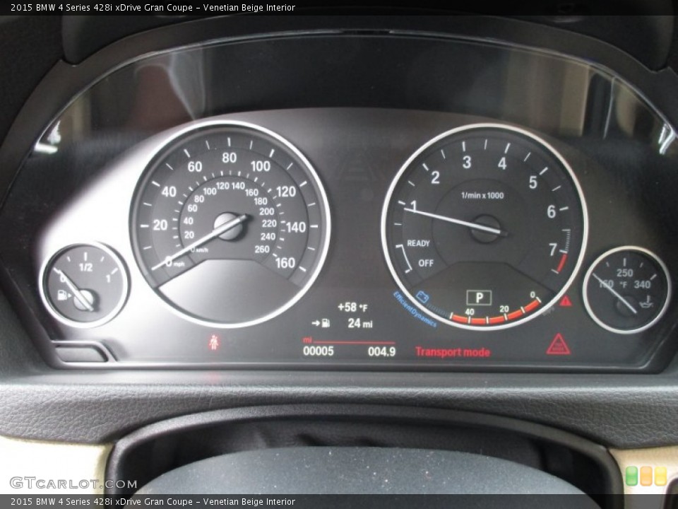 Venetian Beige Interior Gauges for the 2015 BMW 4 Series 428i xDrive Gran Coupe #103556067
