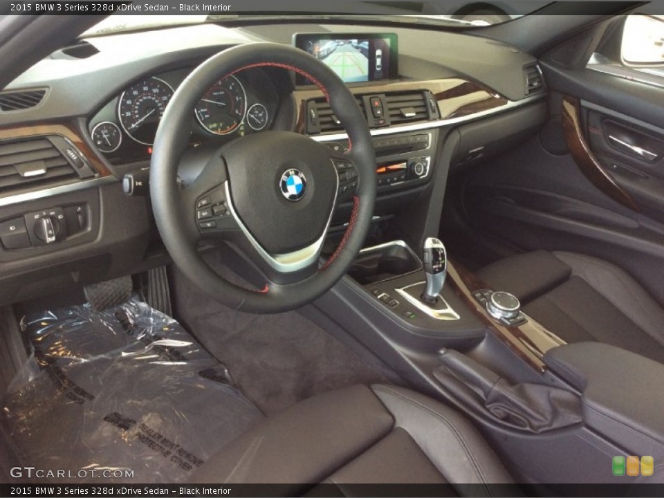 Black Interior Prime Interior for the 2015 BMW 3 Series 328d xDrive Sedan #103567081