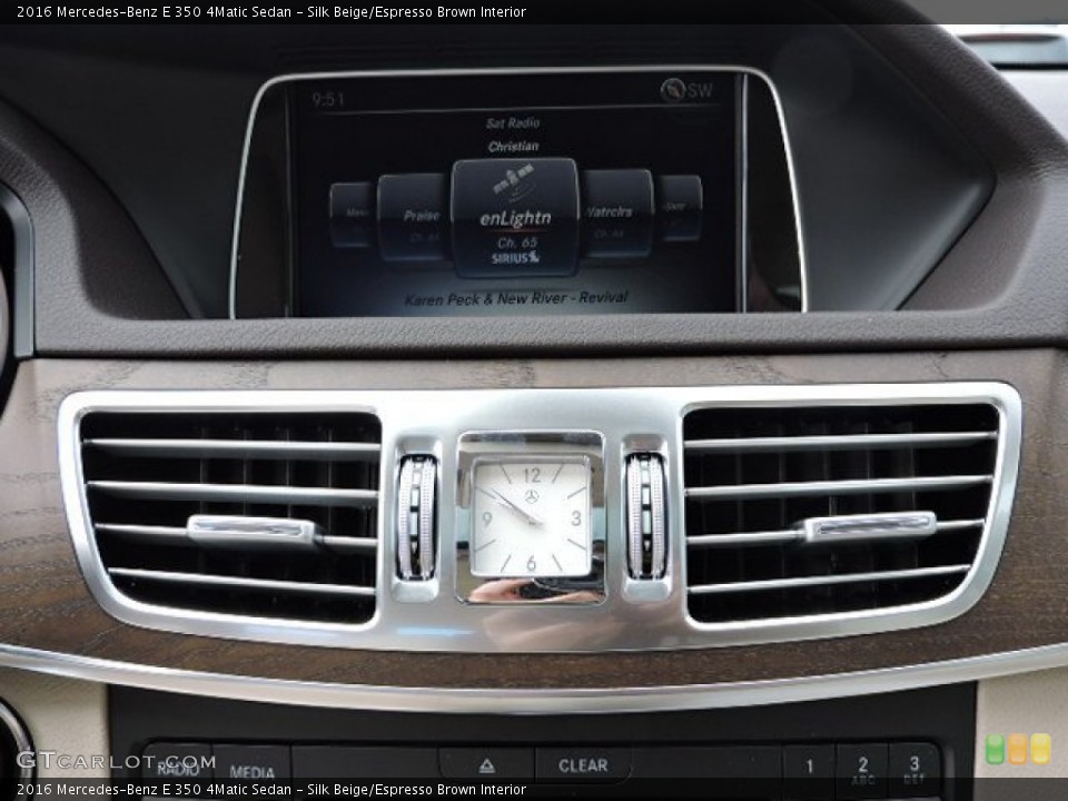 Silk Beige/Espresso Brown Interior Controls for the 2016 Mercedes-Benz E 350 4Matic Sedan #103567956