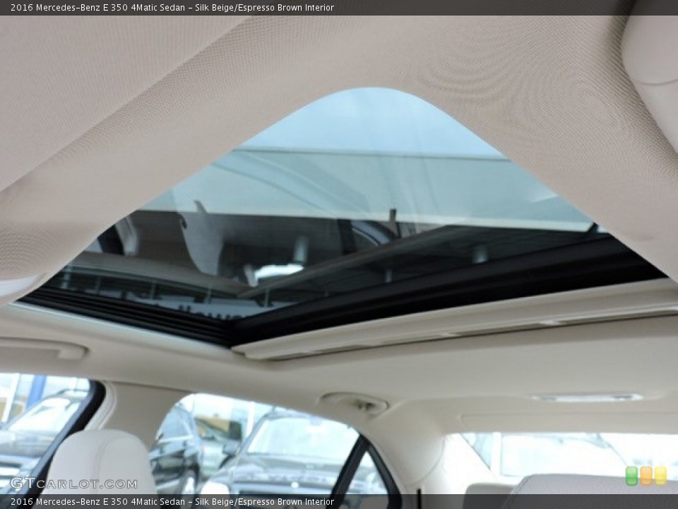 Silk Beige/Espresso Brown Interior Sunroof for the 2016 Mercedes-Benz E 350 4Matic Sedan #103568019