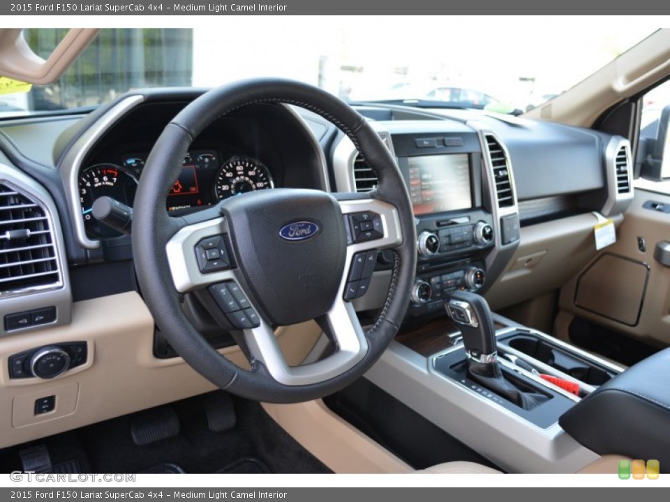 Medium Light Camel Interior Dashboard for the 2015 Ford F150 Lariat SuperCab 4x4 #103578156
