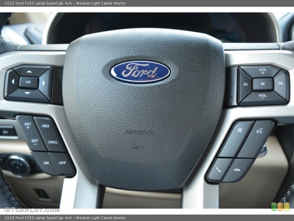 Medium Light Camel Interior Controls for the 2015 Ford F150 Lariat SuperCab 4x4 #103578402