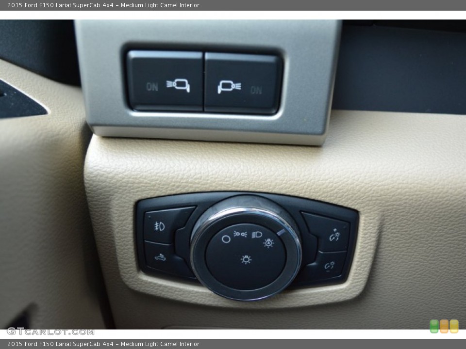 Medium Light Camel Interior Controls for the 2015 Ford F150 Lariat SuperCab 4x4 #103578432