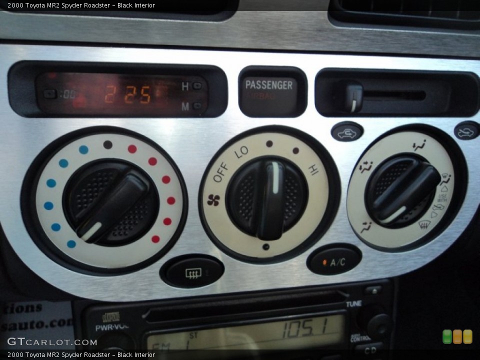 Black Interior Controls for the 2000 Toyota MR2 Spyder Roadster #103598132