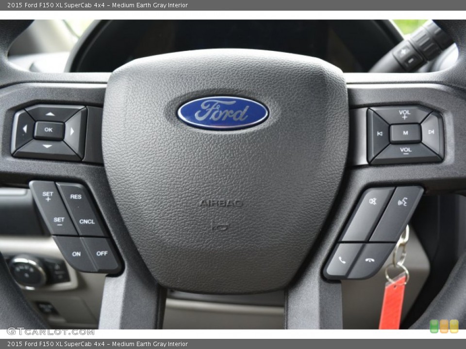 Medium Earth Gray Interior Controls for the 2015 Ford F150 XL SuperCab 4x4 #103600940