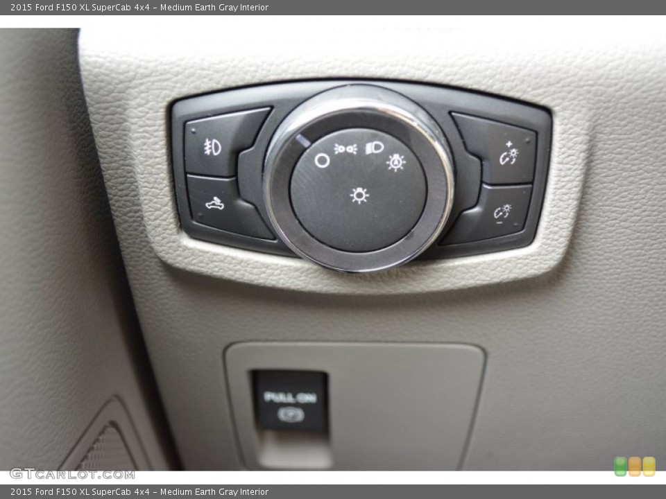 Medium Earth Gray Interior Controls for the 2015 Ford F150 XL SuperCab 4x4 #103601003