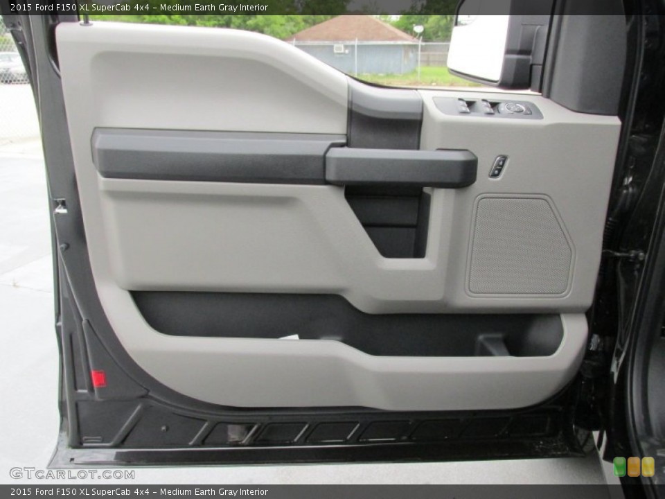 Medium Earth Gray Interior Door Panel for the 2015 Ford F150 XL SuperCab 4x4 #103601339