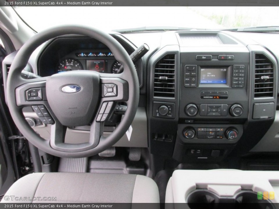Medium Earth Gray Interior Dashboard for the 2015 Ford F150 XL SuperCab 4x4 #103601435