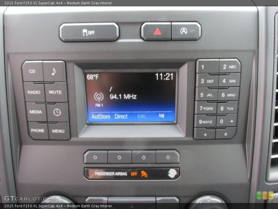 Medium Earth Gray Interior Controls for the 2015 Ford F150 XL SuperCab 4x4 #103601478