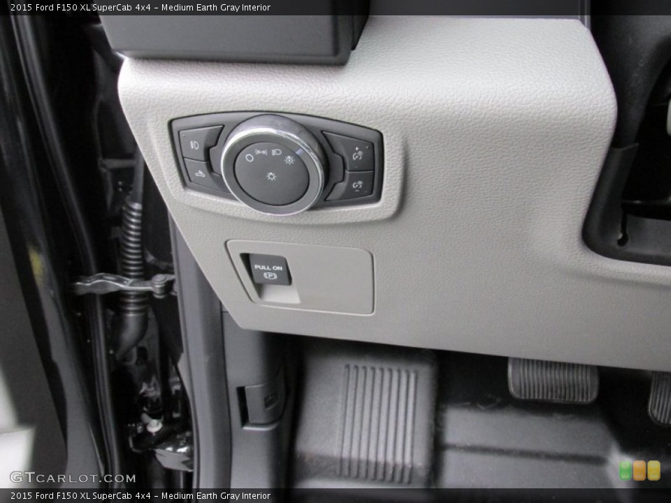 Medium Earth Gray Interior Controls for the 2015 Ford F150 XL SuperCab 4x4 #103601634