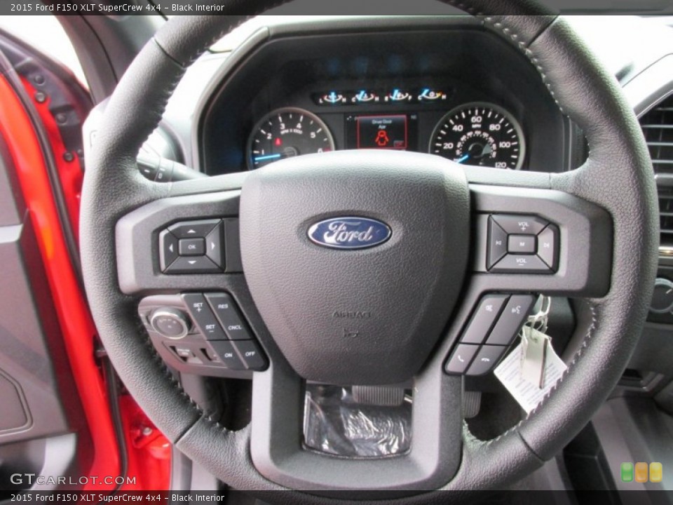Black Interior Steering Wheel for the 2015 Ford F150 XLT SuperCrew 4x4 #103604017