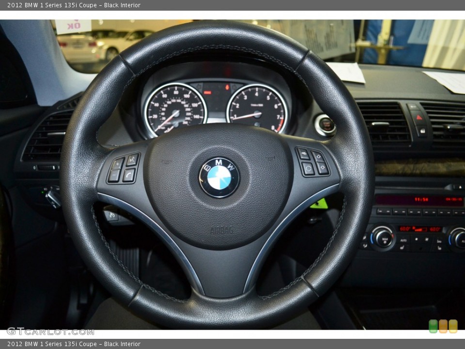 Black Interior Steering Wheel for the 2012 BMW 1 Series 135i Coupe #103617361