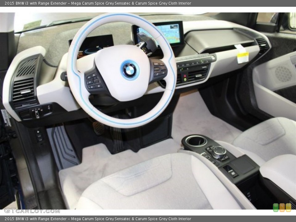 Mega Carum Spice Grey Sensatec & Carum Spice Grey Cloth Interior Prime Interior for the 2015 BMW i3 with Range Extender #103636920