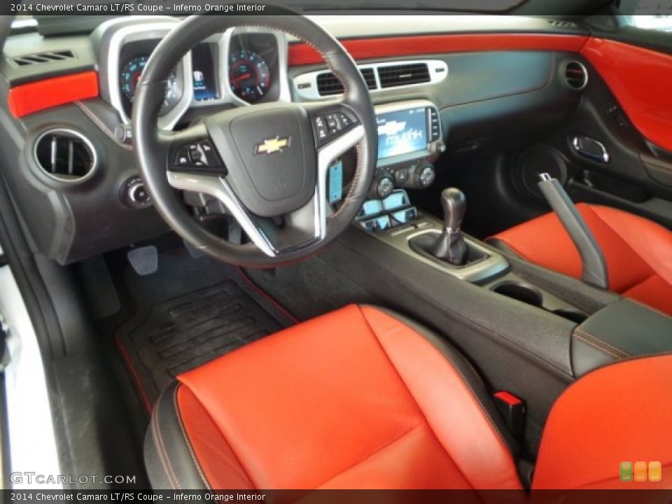Inferno Orange 2014 Chevrolet Camaro Interiors