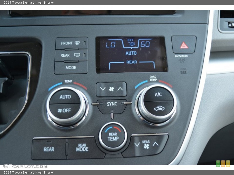 Ash Interior Controls for the 2015 Toyota Sienna L #103656942