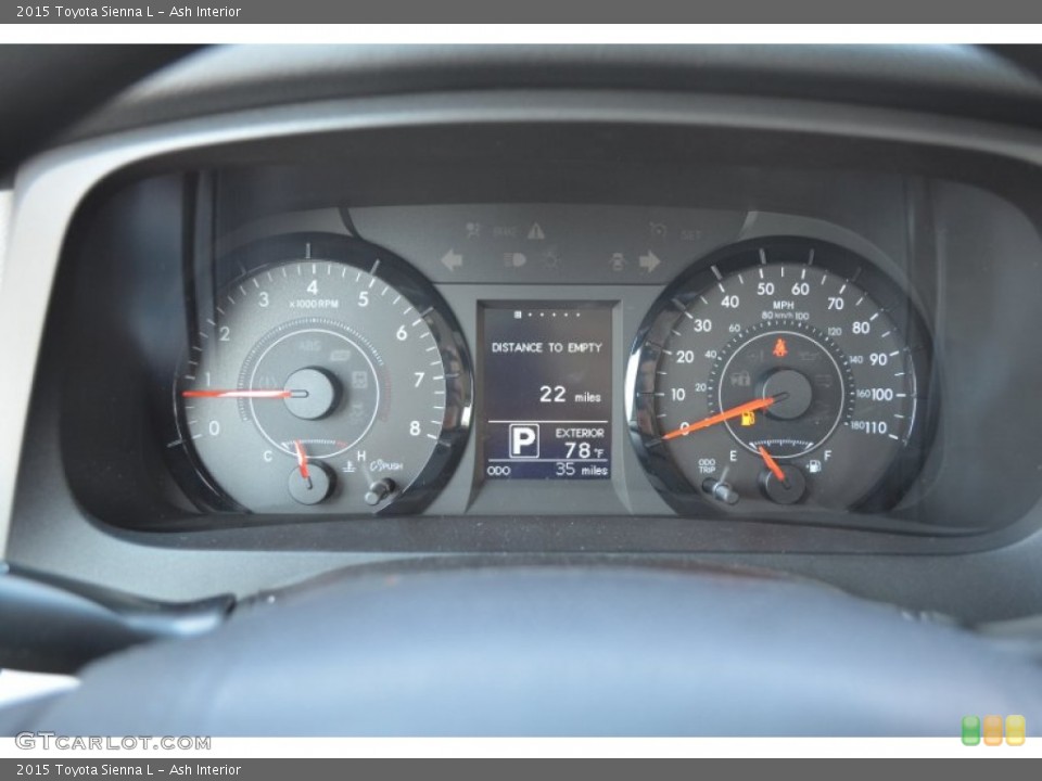 Ash Interior Gauges for the 2015 Toyota Sienna L #103657017
