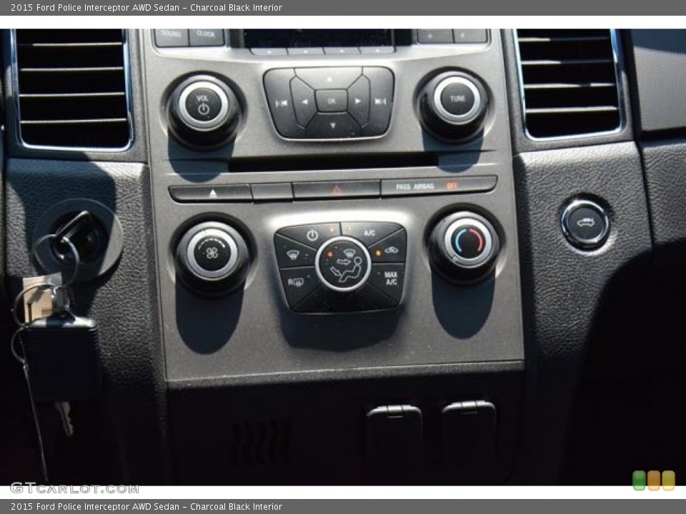 Charcoal Black Interior Controls for the 2015 Ford Police Interceptor AWD Sedan #103664205