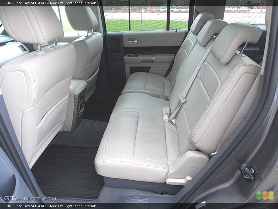 Medium Light Stone Interior Rear Seat for the 2009 Ford Flex SEL AWD #103714905