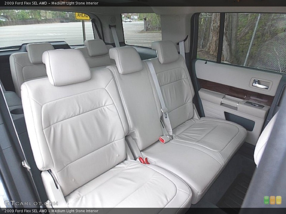 Medium Light Stone Interior Rear Seat for the 2009 Ford Flex SEL AWD #103714971