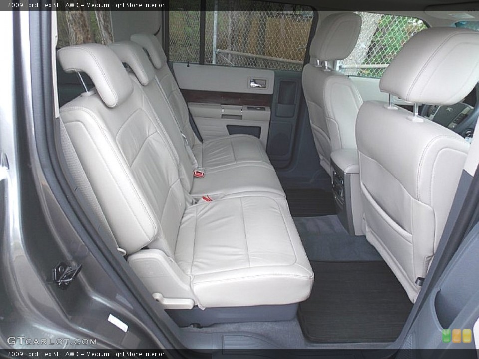 Medium Light Stone Interior Rear Seat for the 2009 Ford Flex SEL AWD #103714977