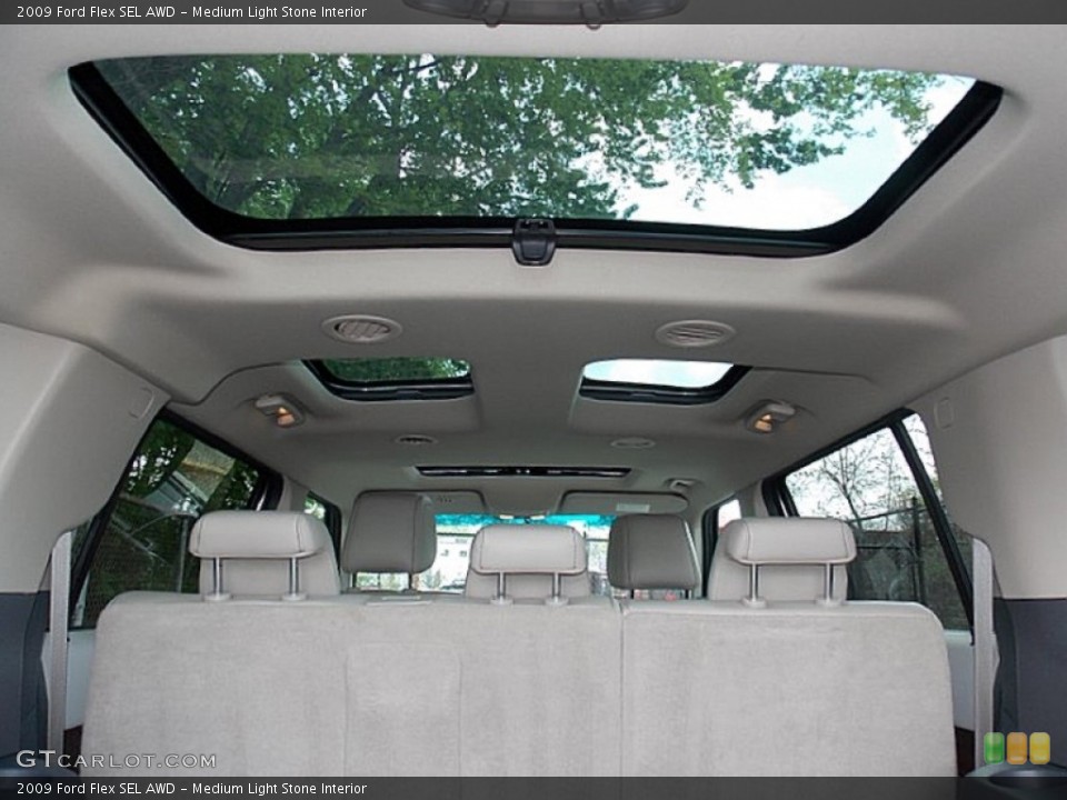Medium Light Stone Interior Sunroof for the 2009 Ford Flex SEL AWD #103715007