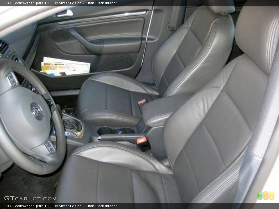 Titan Black Interior Front Seat for the 2010 Volkswagen Jetta TDI Cup Street Edition #103717270
