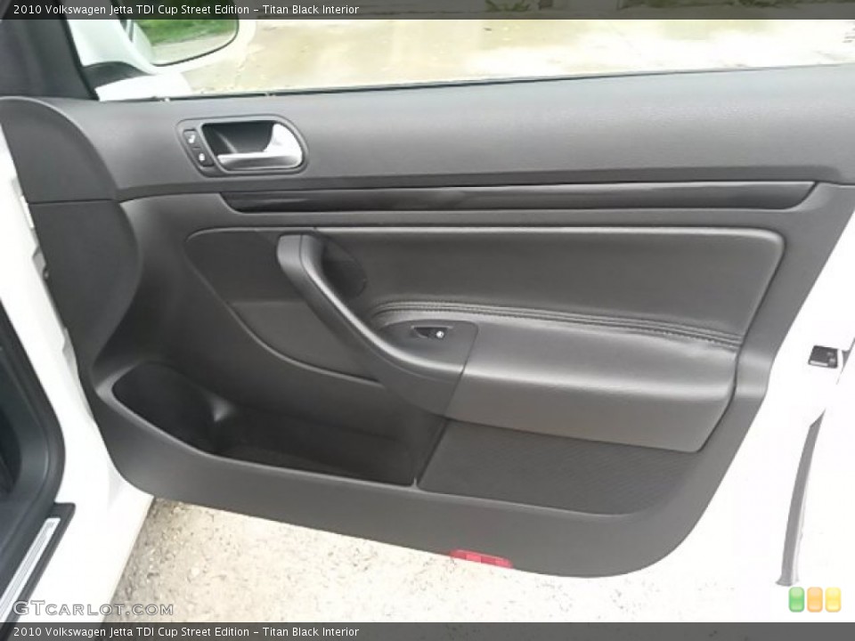 Titan Black Interior Door Panel for the 2010 Volkswagen Jetta TDI Cup Street Edition #103717340