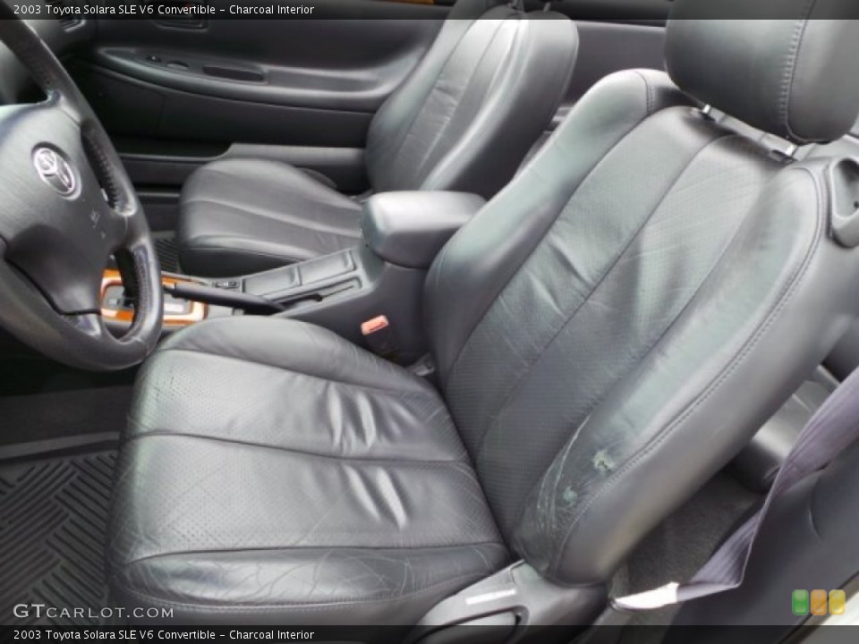 Charcoal Interior Front Seat for the 2003 Toyota Solara SLE V6 Convertible #103719314