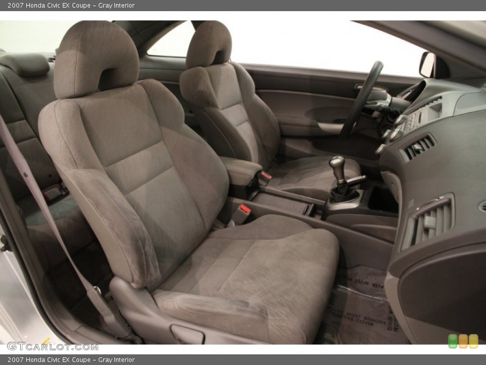 Gray Interior Front Seat for the 2007 Honda Civic EX Coupe #103720685