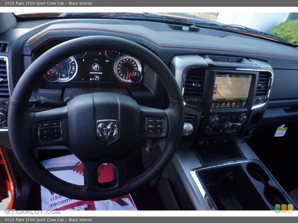 Black Interior Dashboard for the 2015 Ram 1500 Sport Crew Cab #103721918