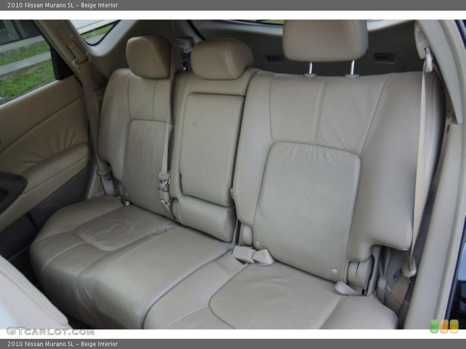 Beige Interior Rear Seat for the 2010 Nissan Murano SL #103724339