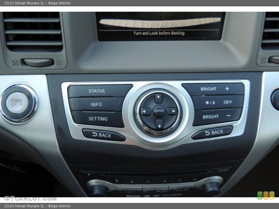 Beige Interior Controls for the 2010 Nissan Murano SL #103724432