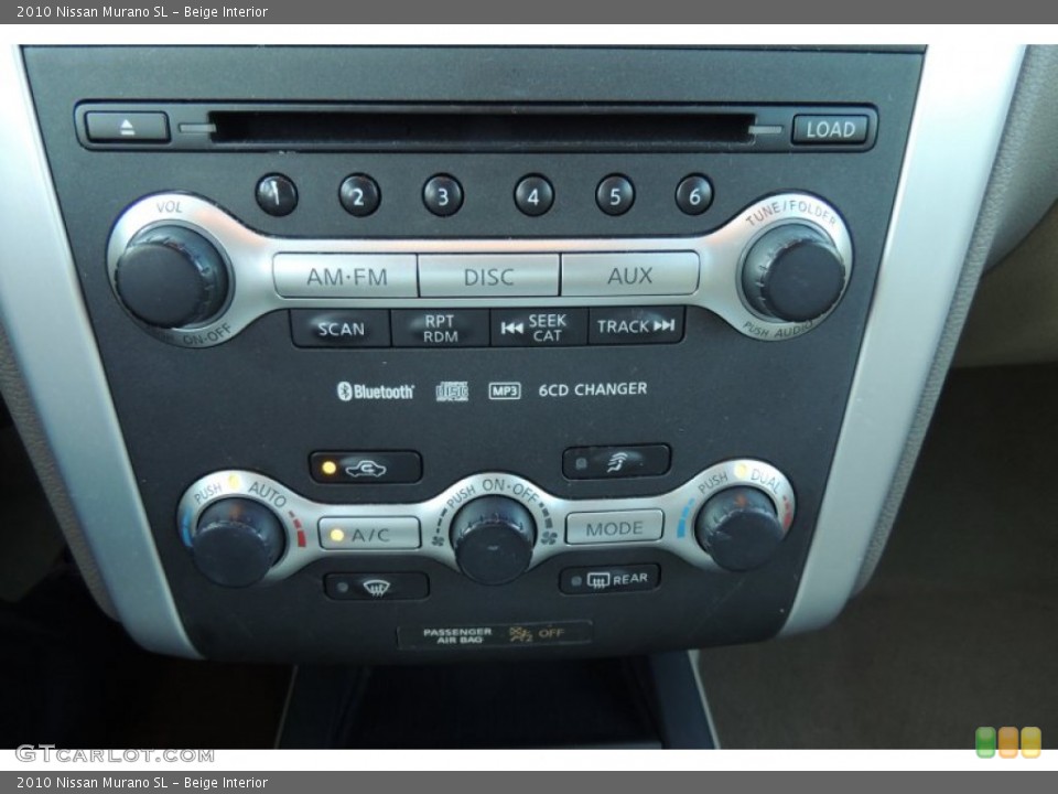 Beige Interior Controls for the 2010 Nissan Murano SL #103724474