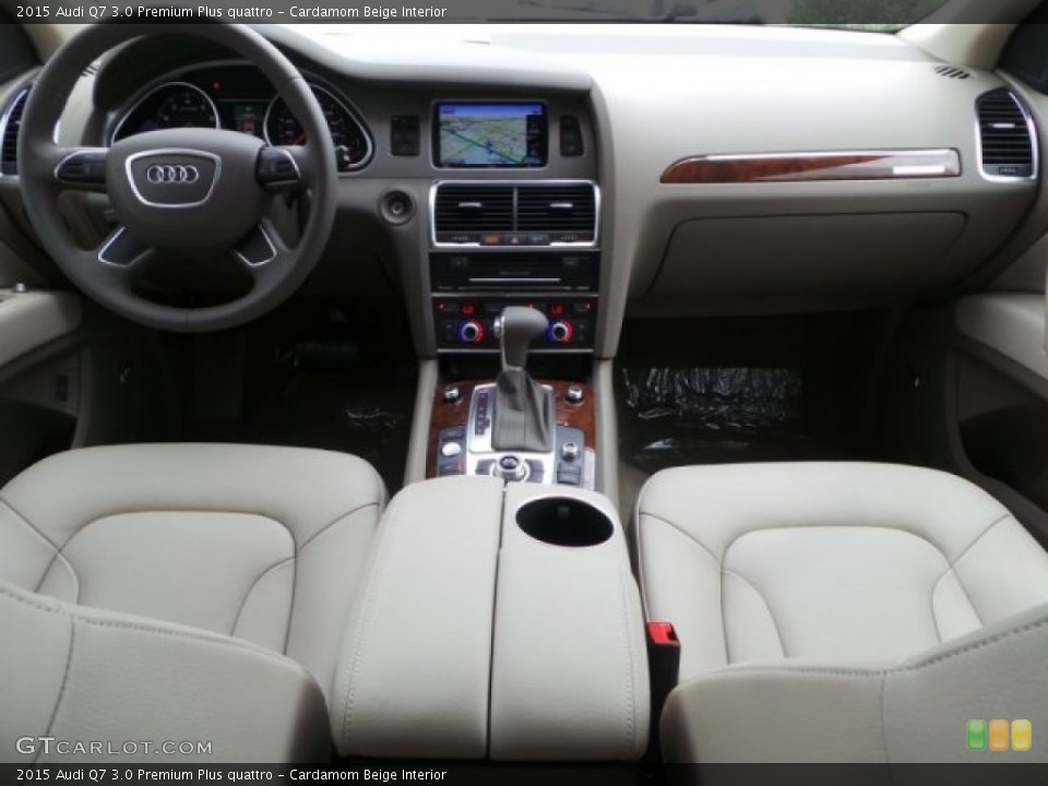Cardamom Beige Interior Dashboard for the 2015 Audi Q7 3.0 Premium Plus quattro #103725176