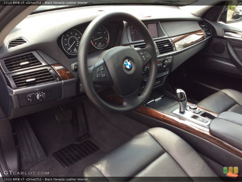 Black Nevada Leather 2010 BMW X5 Interiors
