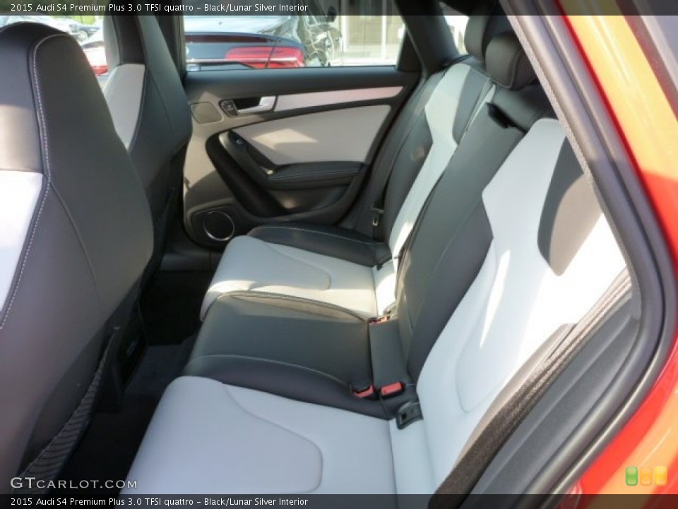 Black/Lunar Silver Interior Rear Seat for the 2015 Audi S4 Premium Plus 3.0 TFSI quattro #103748009