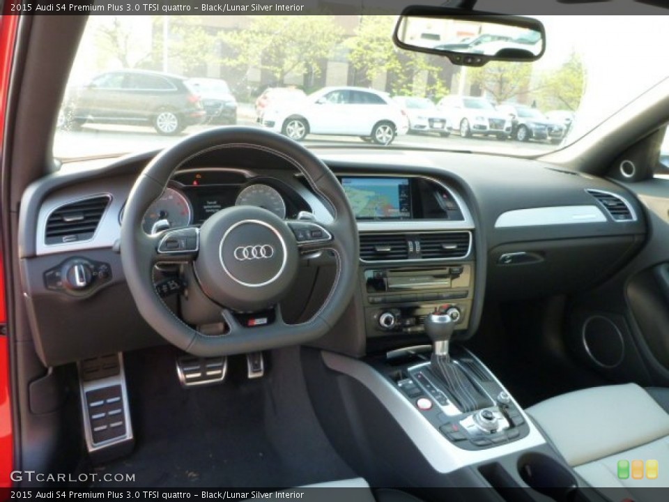 Black/Lunar Silver Interior Prime Interior for the 2015 Audi S4 Premium Plus 3.0 TFSI quattro #103748012