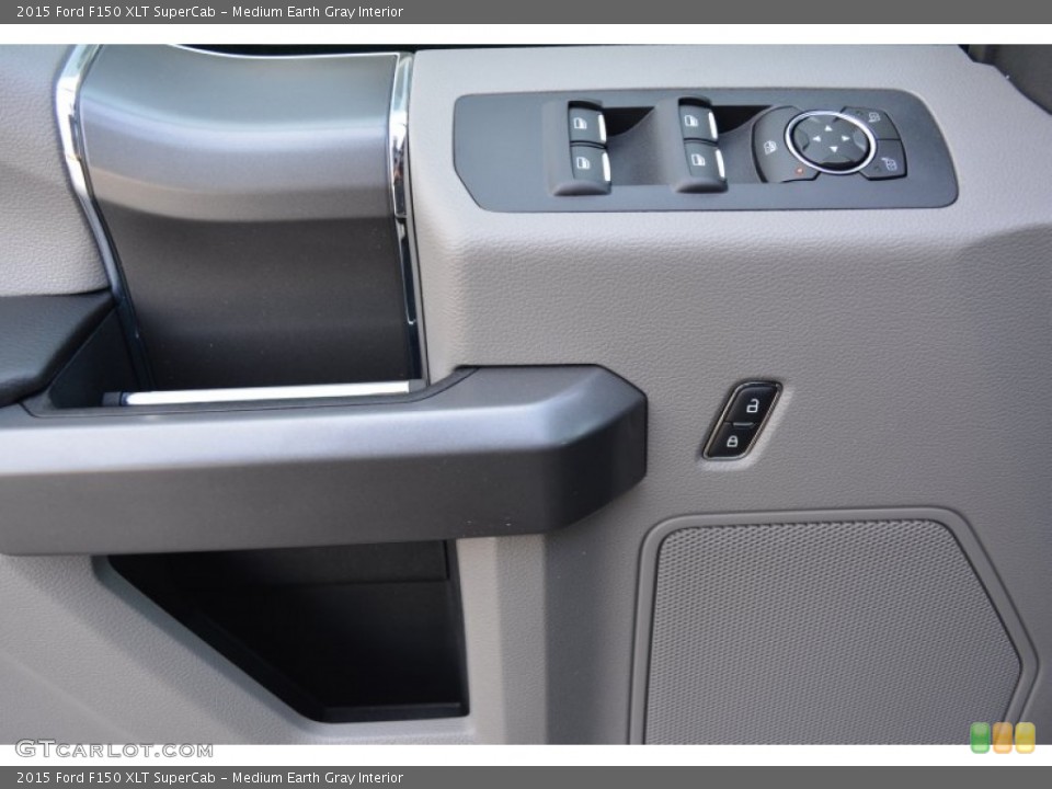Medium Earth Gray Interior Controls for the 2015 Ford F150 XLT SuperCab #103791220