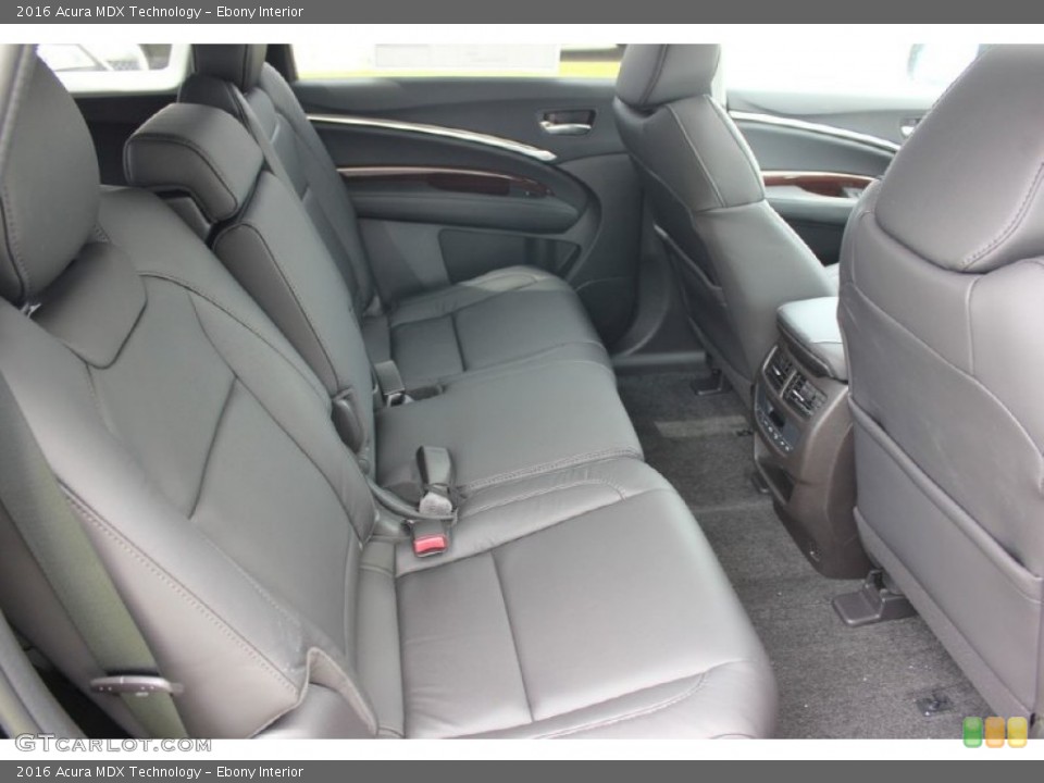 Ebony Interior Rear Seat for the 2016 Acura MDX Technology #103809484